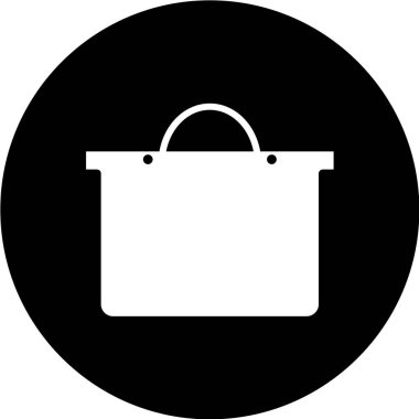 Alışveriş poşeti ikon vektör illüstrasyonu