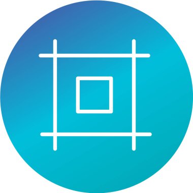 küp çizgileri düz simge, vektör illüstrasyonu