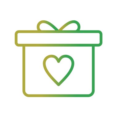 hediye kutusu simgesi, vektör illüstrasyonu