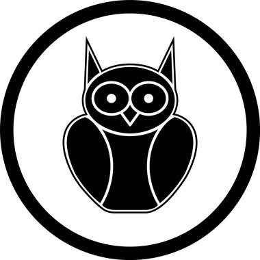 Eğitimli Baykuş Simgesi Tarzı İzole Arkaplan      