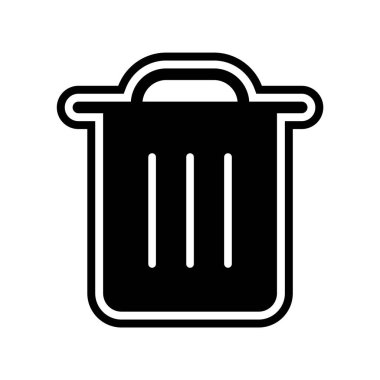 Moda Biçimli Çöp Simgesi İzole Arkaplan