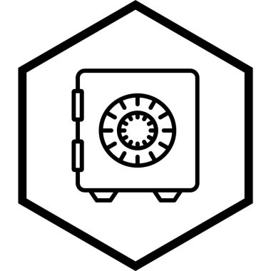 Moda Biçimli Kasa Simgesi İzole Arkaplan