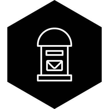 Posta Kutusu Simgesi Moda Biçiminde İzole Arkaplan