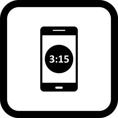 Zaman Görüntüleme Mobil Uygulama Simgesi Moda Biçimli İzole Arkaplan