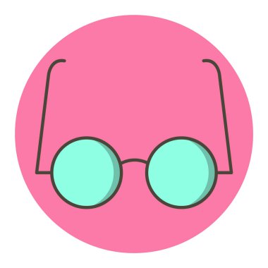 Deneysel Gözlük Simgesi Moda Tarzı İzole Arkaplan      