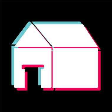  Moda Biçimli Konut Simgesi İzole Arkaplan