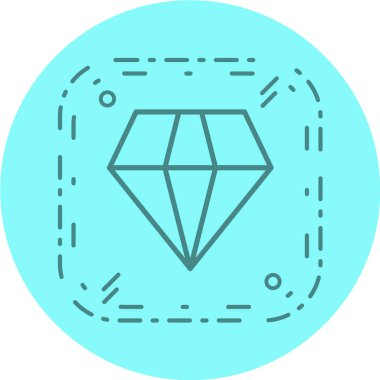 Elmas ikonu. vektör illüstrasyonu