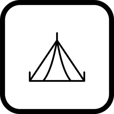 Moda Biçimli Çadır Simgesi İzole Arkaplan