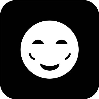 Gülümseme simgesi, vektör illüstrasyonu