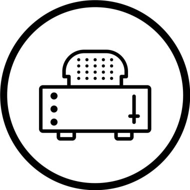 tost makinesi vektör illüstrasyonu, basit simge