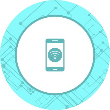 Wifi Mobil Uygulama Simgesi Moda Biçimli İzole Arkaplan