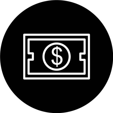 Dolar işareti vektör simgesi.