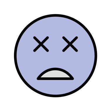 Moda Biçimli Emoji Simgesi İzole Arkaplan 