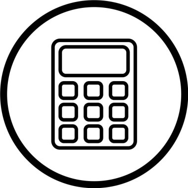 Hesap makinesi simgesi, vektör illüstrasyonu. düz tasarım biçimi