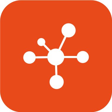 Molekül ikonu, vektör illüstrasyonu. düz tasarım biçimi