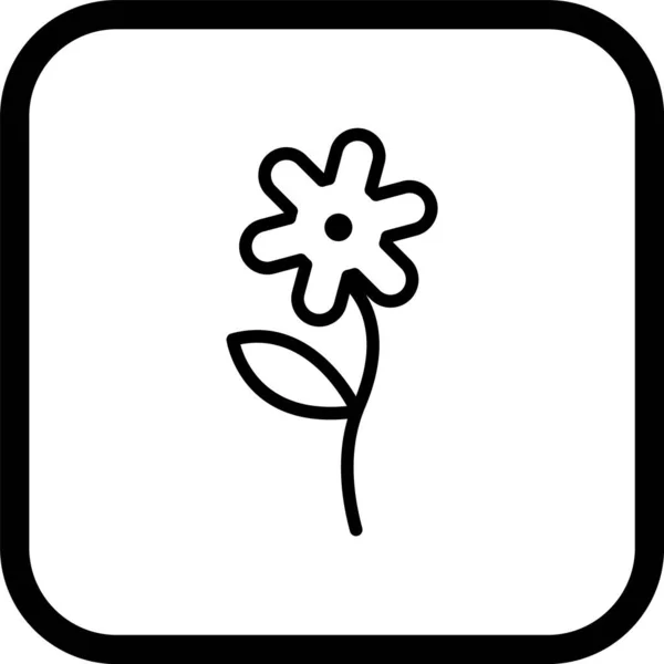 Blume Ikone Trendigen Stil Isolierten Hintergrund — Stockvektor