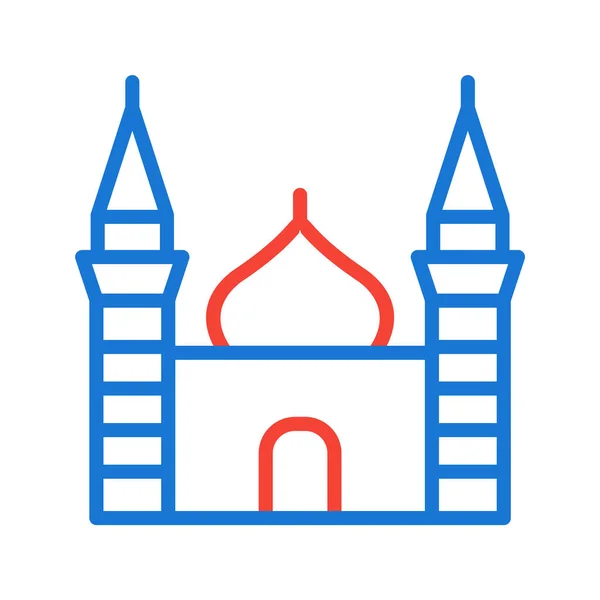 Moschee Ikone Trendigen Stil — Stockvektor