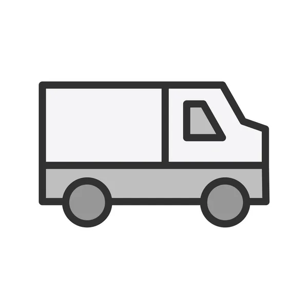 Icono Camión Estilo Negro Aislado Sobre Fondo Blanco Símbolo Transporte — Vector de stock