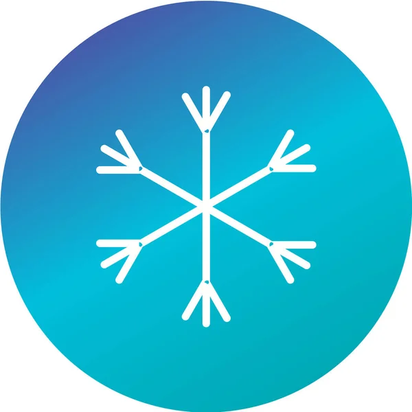 Иконка Вектора Снежного Хлопка Зимний Снежный Знак Стиль Плоского Дизайна — стоковый вектор