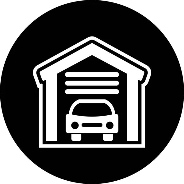Garage Ikone Trendigen Stil Isolierten Hintergrund — Stockvektor