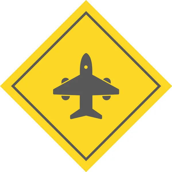 喷气式飞机的黄色和黑色图标的矢量插图 — 图库矢量图片