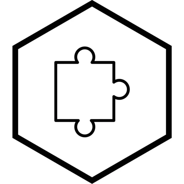 Puzzle Pieza Icono Vector Ilustración — Archivo Imágenes Vectoriales
