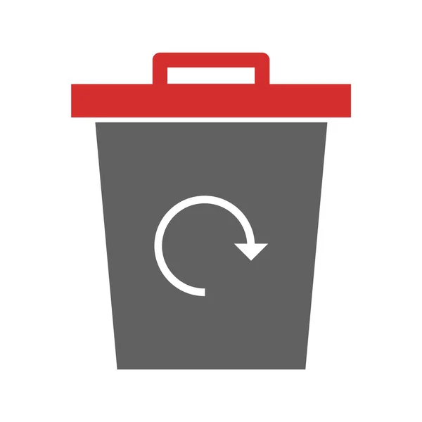Σκουπίδια Ανακυκλώστε Εικονίδιο Μοντέρνο Στυλ Απομονωμένο Φόντο — Διανυσματικό Αρχείο