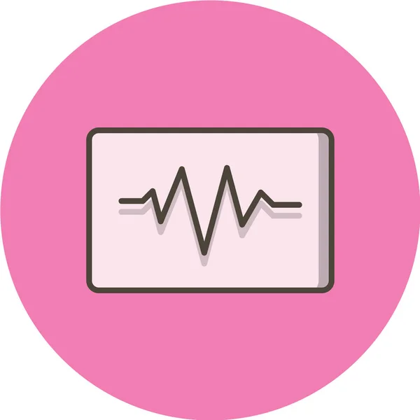 Heart Beat Icon Vector Illustration — Stock Vector