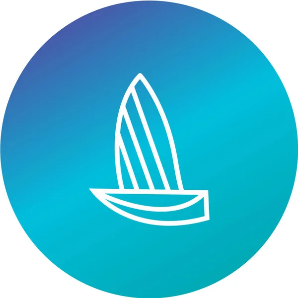 Icona Nautica Della Barca Illustrazione Vettoriale — Vettoriale Stock
