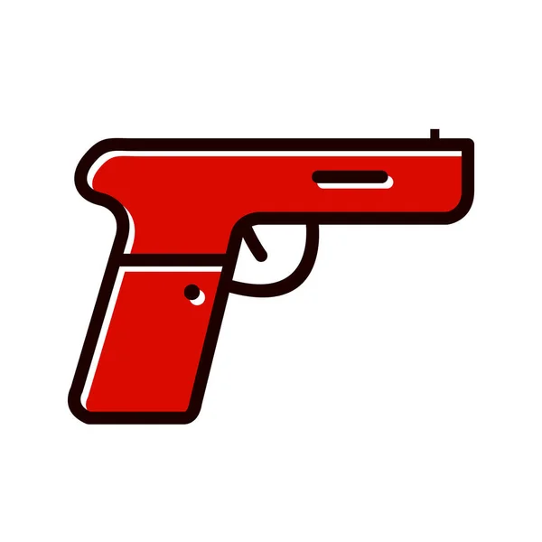 Gun Icon Stil Trendy Isolated Background — Vector de stoc