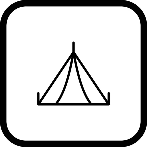 Икона Палатки Модном Стиле Изолированном Фоне — стоковый вектор