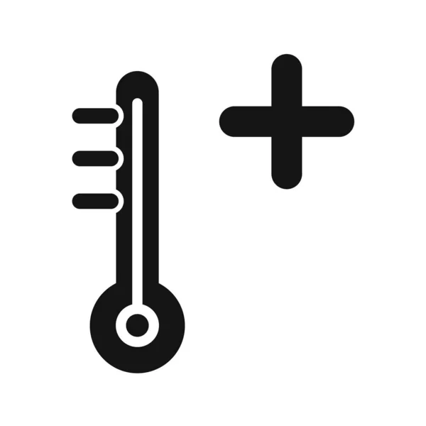 Icona Termometro Stile Piatto Isolato Sfondo Bianco Illustrazione Vettoriale Simbolo — Vettoriale Stock