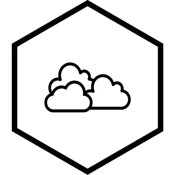 Wolkensymbol Vektorillustration Flacher Designstil — Stockvektor