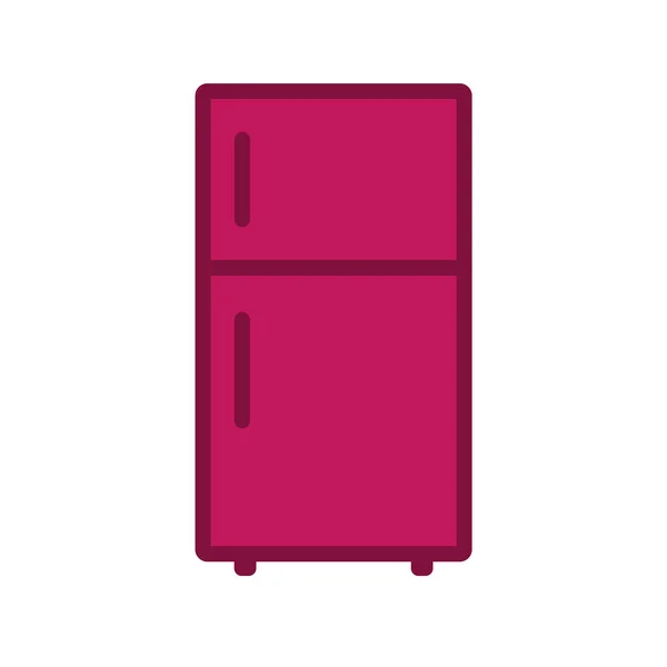 トレンディなスタイルの冷蔵庫アイコン隔離された背景 — ストックベクタ