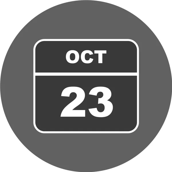 Calendario Con Fecha Octubre — Vector de stock