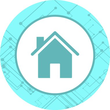 Moda Biçimli Ev Simgesi Ayrı Arka Gruplandırılmış