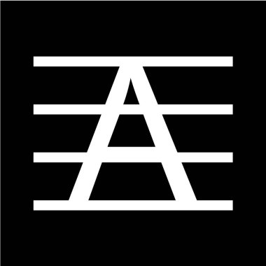 Modern b 'nin vektör çizimi burç simgesinden yoksun