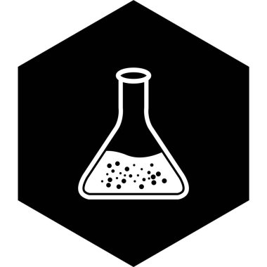 Beaker Simgesi Moda Biçiminde İzole Arkaplan      