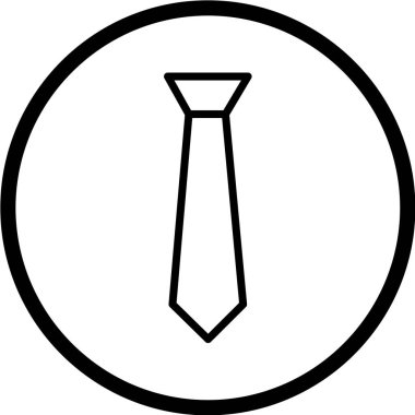 Siyah kravat simgesinin vektör illüstrasyonu