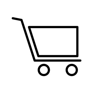 Alışveriş arabası ikon vektör illüstrasyonu