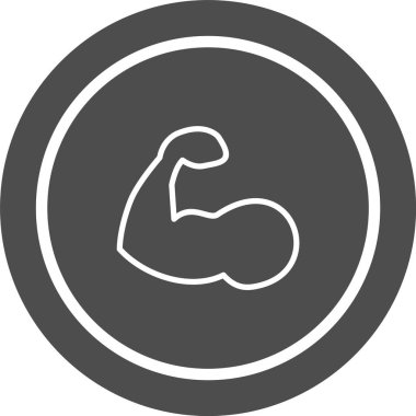 Vücut Geliştirme Simgesi Moda Biçiminde İzole Arkaplan