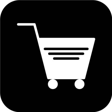 Alışveriş arabası simgesi, vektör illüstrasyonu