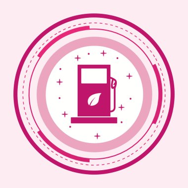 Moda Biçimli Benzin Simgesi İzole Arkaplan 