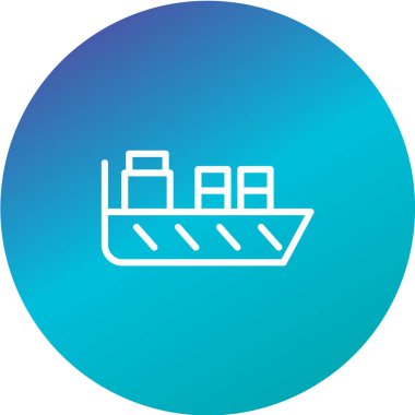 deniz teknesi simgesi, vektör illüstrasyonu