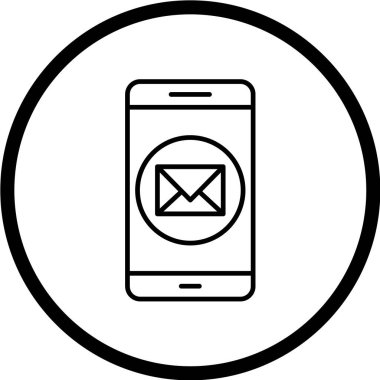 Modern telefon simgesinin vektör illüstrasyonu 