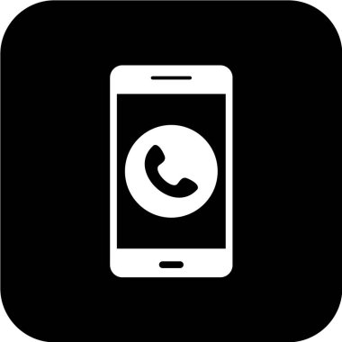 Modern telefon simgesinin vektör illüstrasyonu 