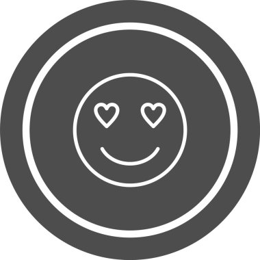 Aşk Emoji Simgesi Moda Tarzı İzole Arkaplan         