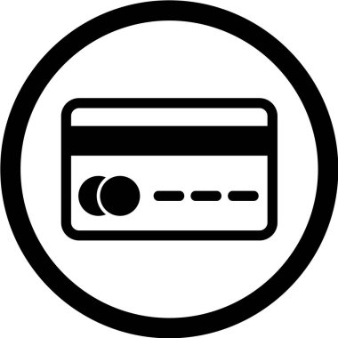 Kredi kartı ikonu. vektör illüstrasyonu