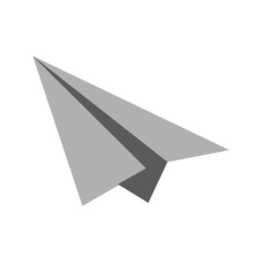 Kağıt Düzlem Simgesi Moda Biçiminde İzole Arkaplan