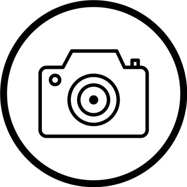 Kamera simgesinin vektör illüstrasyonu